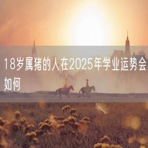 18岁属猪的人在2025年学业运势会如何