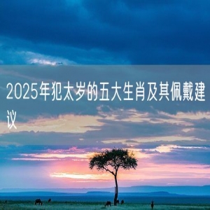 2025年犯太岁的五大生肖及其佩戴建议
