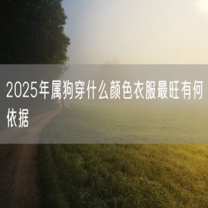 2025年属狗穿什么颜色衣服最旺有何依据