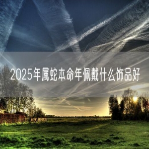 2025年属蛇本命年佩戴什么饰品好