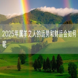 2025年属羊之人的运势和财运会如何呢