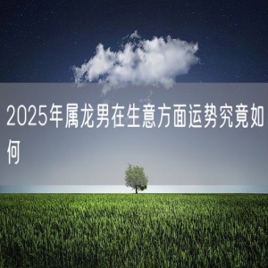 2025年属龙男在生意方面运势究竟如何