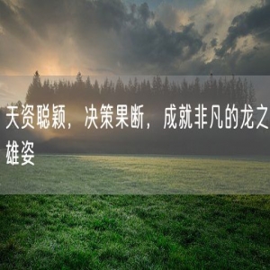 天资聪颖，决策果断，成就非凡的龙之雄姿