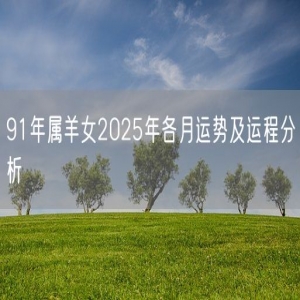 91年属羊女2025年各月运势及运程分析