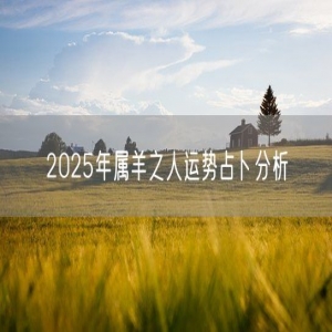 2025年属羊之人运势占卜分析