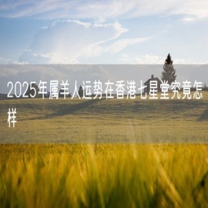 2025年属羊人运势在香港七星堂究竟怎样