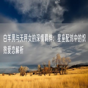 白羊男与天秤女的深情羁绊：星座配对中的炽热爱恋解析